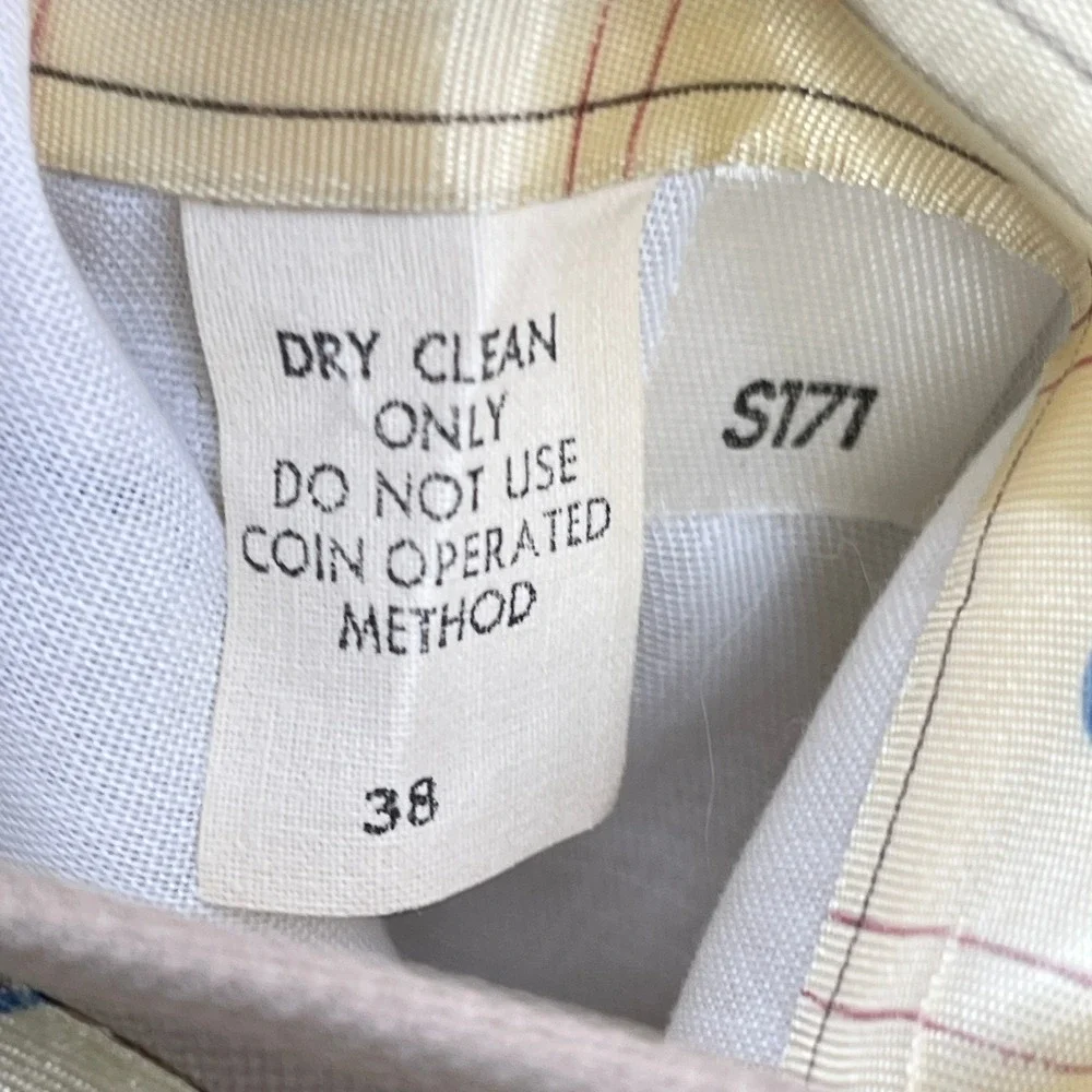 Vintage Sears The Classic Collection Blazer Mens 38 Tan Gold Button 70s Disco